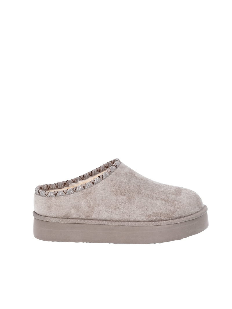 Pawz Women's Hazel Platform Clog Slippers with Faux Fur Lining | Walmart (US)