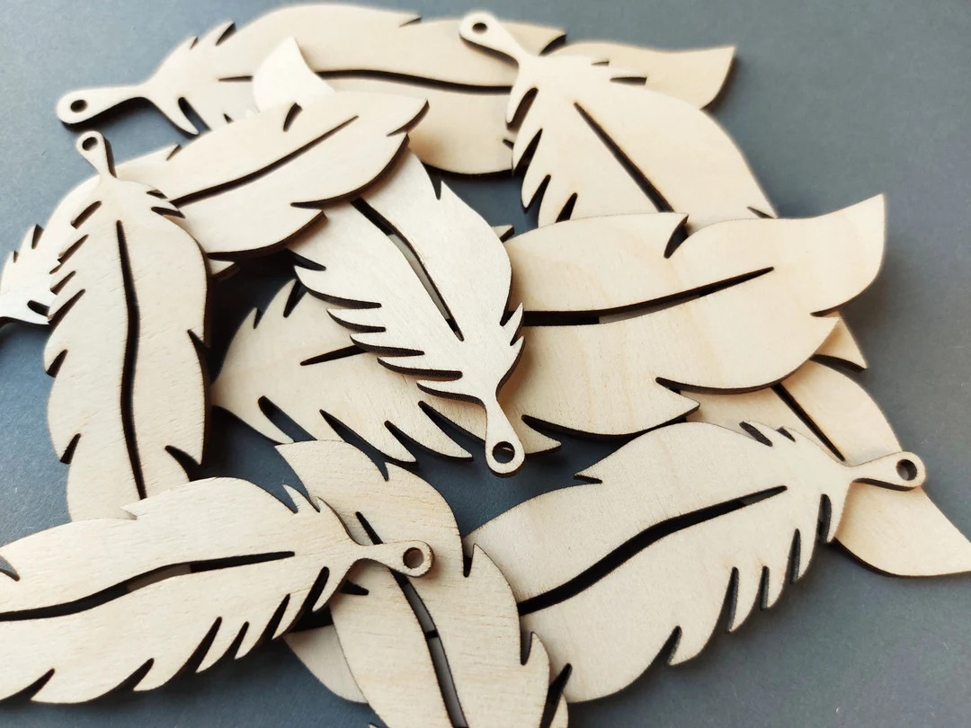 Wooden Blank Ornament Set FEATHERS X 9 / DIY Paint Kit Re-fill - Etsy | Etsy (US)