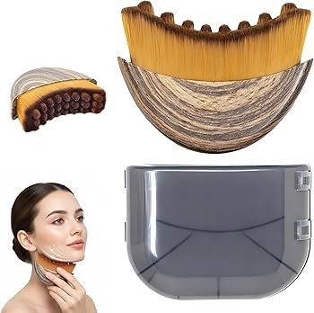 Lymphatic Contour Face Brush, Ergonomic Lymphatic Drainage Massager, Natural Makeup Brushes with ... | Amazon (US)