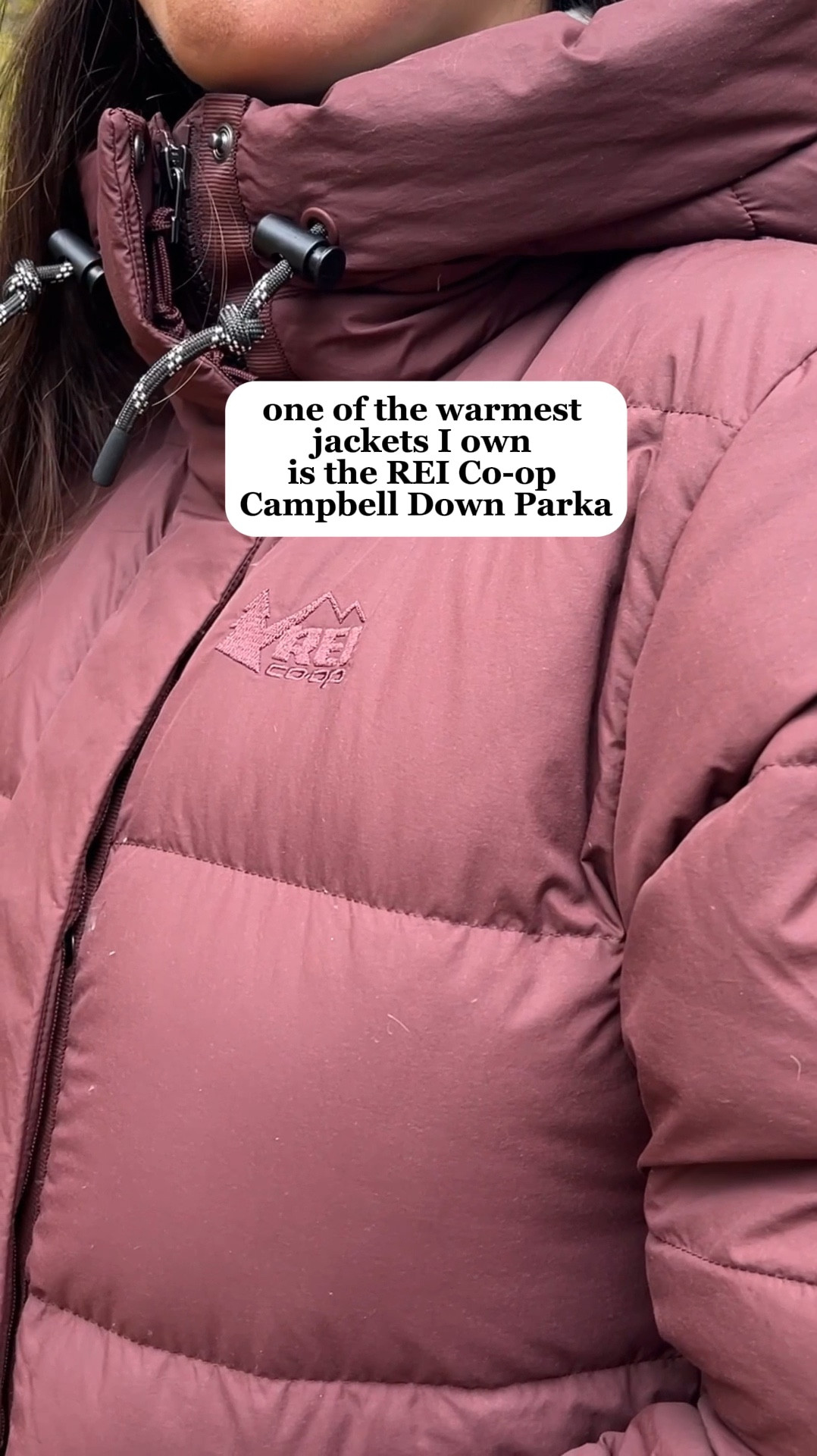 My warm, water resistant parka is on sale at REI Co-op during the Cyber Week Sale (11/29/25-12/8/25) Love the burgundy color! Wearing size M

#LTKCyberWeek #LTKActive #LTKSaleAlert