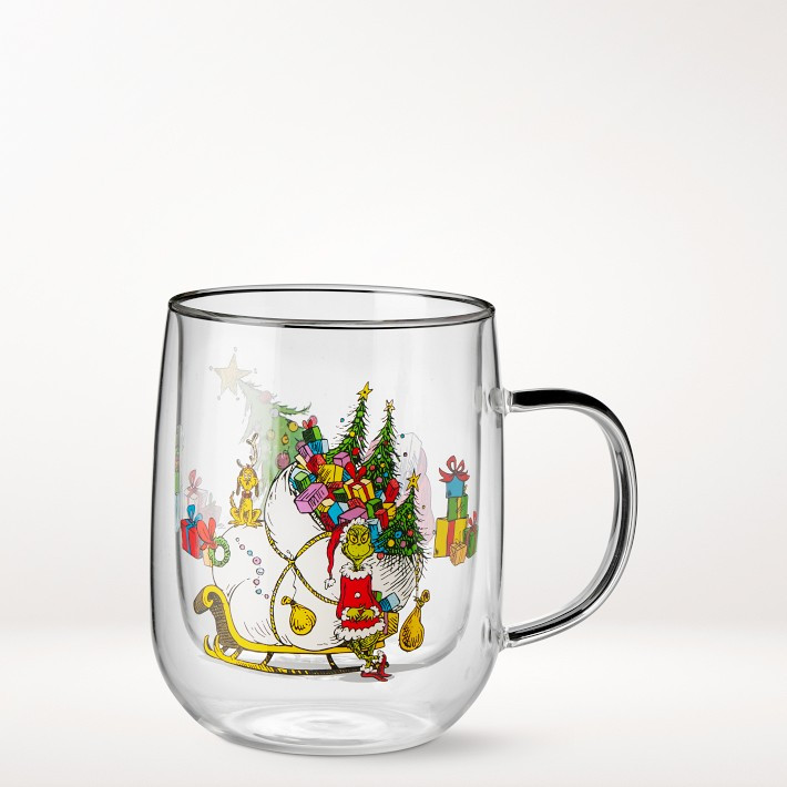 The Grinch™ Double-Wall Coffee Mugs | Williams-Sonoma