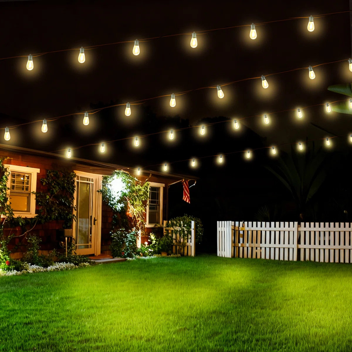 Outdoor String Lights IP65 Waterproof Patio Lights With Shatterproof LED Bulbs | Wayfair North America