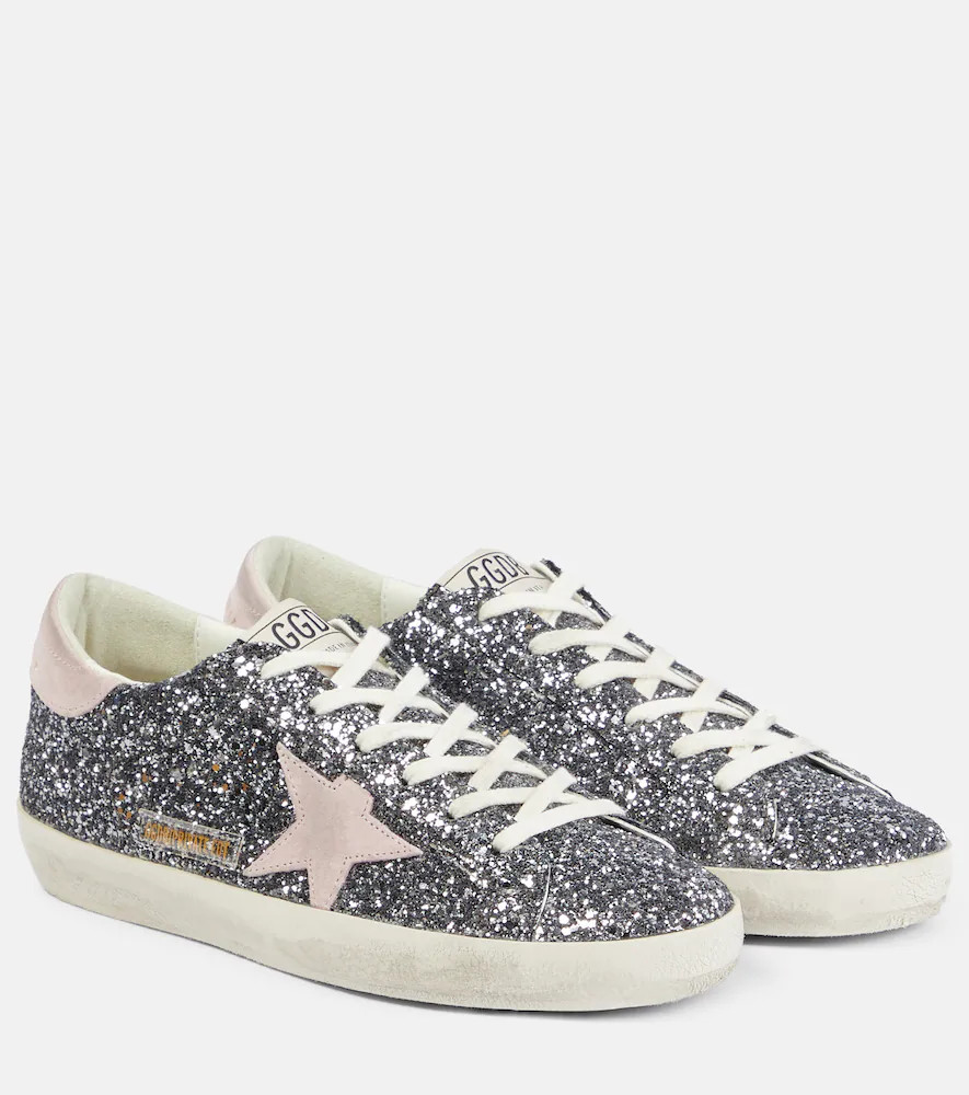 Golden Goose Super-Star glitter sneakers | Mytheresa (US/CA)