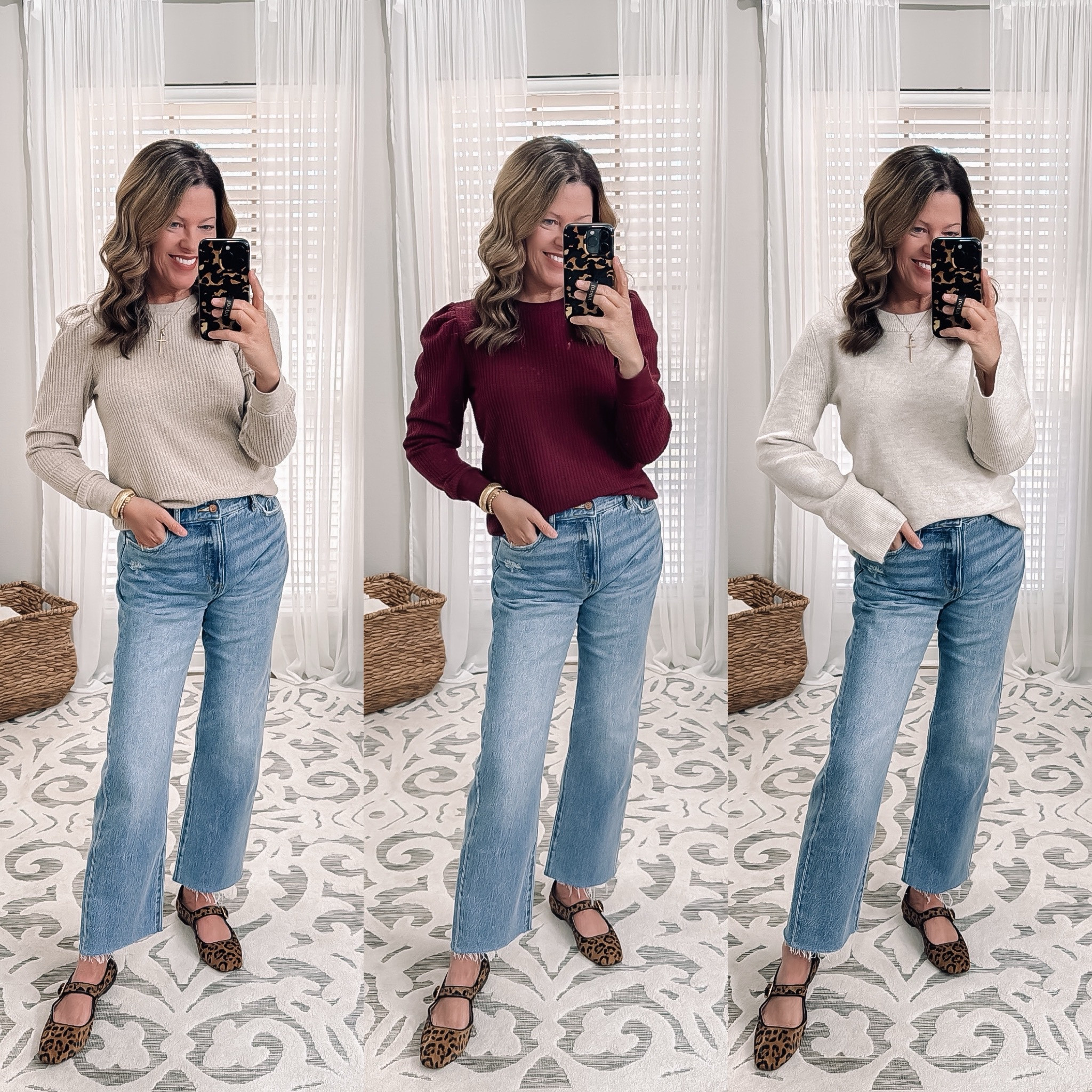 Loft sale 60% off 2+ styles or 50% off one style plus free shipping!! ✨

I’m wearing an xs in the first two tops a small in the last sweater, & a 27 regular in the jeans  

#LTKHoliday #LTKGiftGuide #LTKCyberWeek