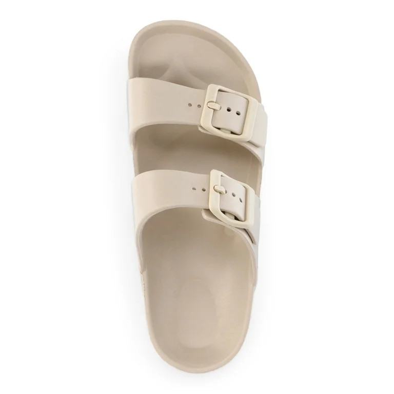 No Boundaries Women's Two Buckle Slide Sandals, Sizes 6-11 | Walmart (US)