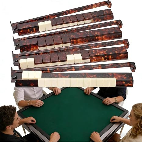 Tortoise Shell Acrylic Mahjong Rack & Pusher Set – 20-Inch Extended Length Magnetic Detachable ... | Amazon (US)