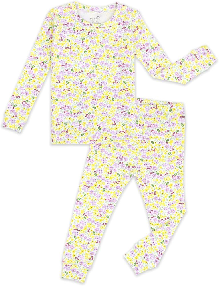 moimoln 6M-8Y Baby & Toddler Girl Floral Pajamas Soft Modal Cotton Breathable Snug-Fit Long Sleev... | Amazon (US)
