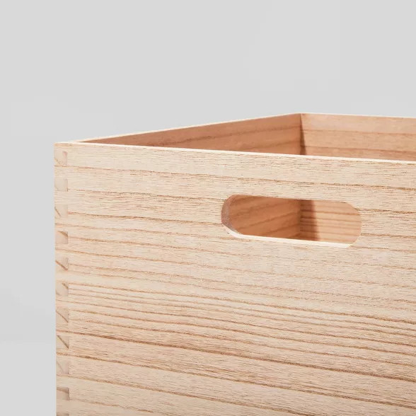 Large Decorative Light Wood Crate - Brightroom™ | Target