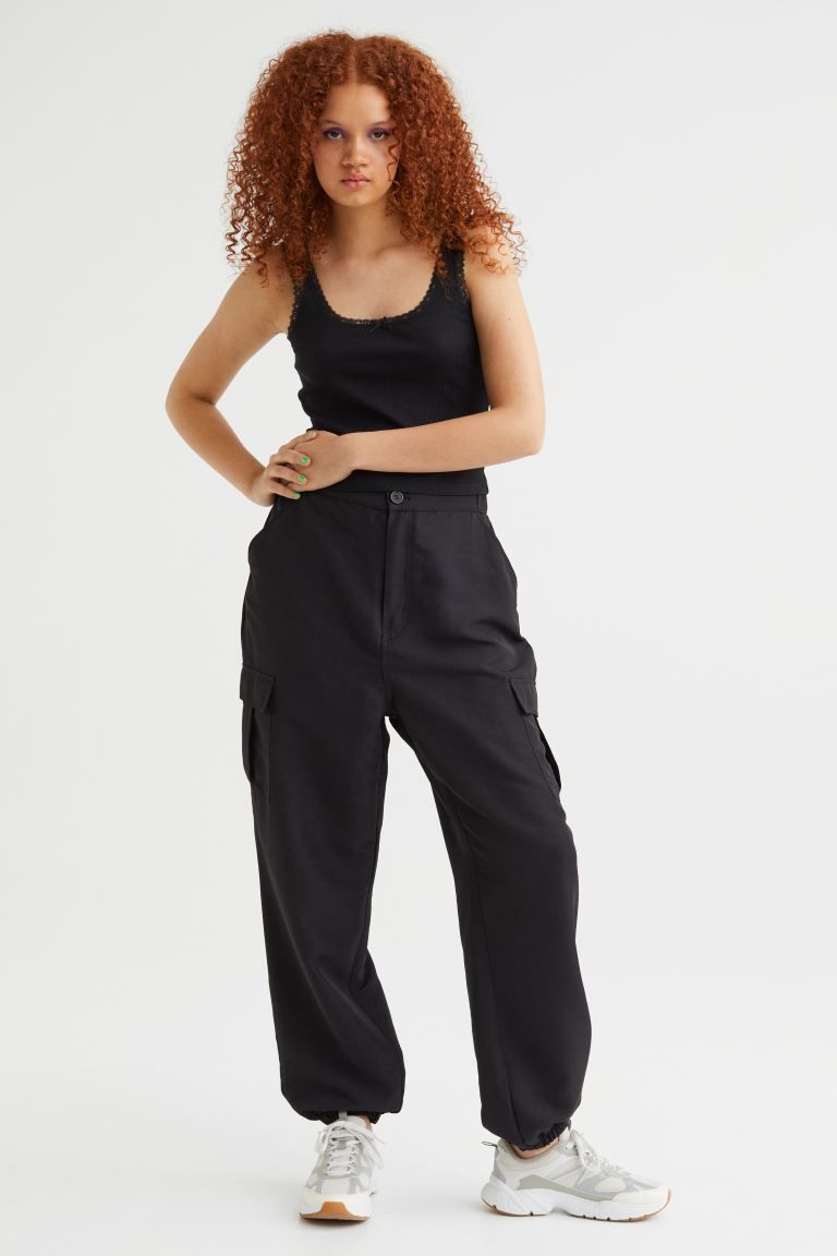 Nylon cargo trousers | H&M (US + CA)