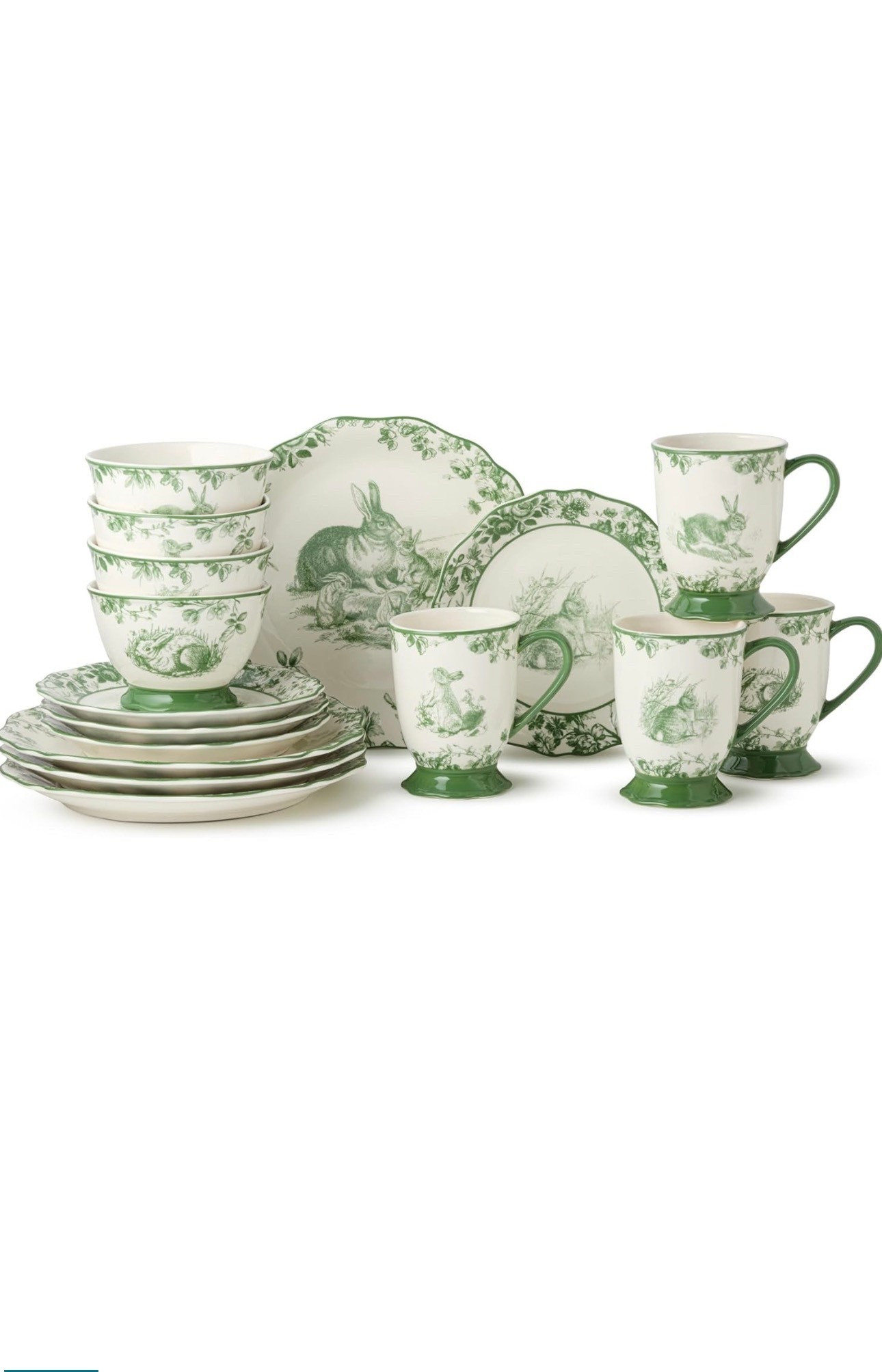 Beautiful dinnerware set for Easter or garden party. Looks vintage and cottage core. Pairs well with the cabbage dishes  

#LTKSpringSale #LTKHome #LTKWedding