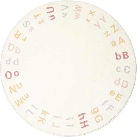 HiiARug Round ABC Baby Play Mat Soft Nursery Rugs Kids Play Mat Alphabet Playroom Rugs Non-Slip K... | Amazon (US)
