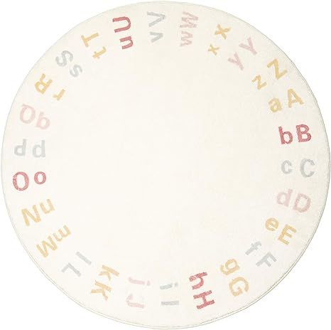 HiiARug Round ABC Baby Play Mat Soft Nursery Rugs Kids Play Mat Alphabet Playroom Rugs Non-Slip K... | Amazon (US)