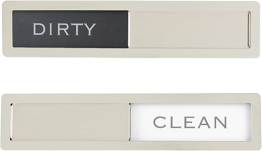 Dishwasher Magnet Clean Dirty Sign Premium Stainless Steel - Kitchen Organizers and Storage - Cle... | Amazon (US)