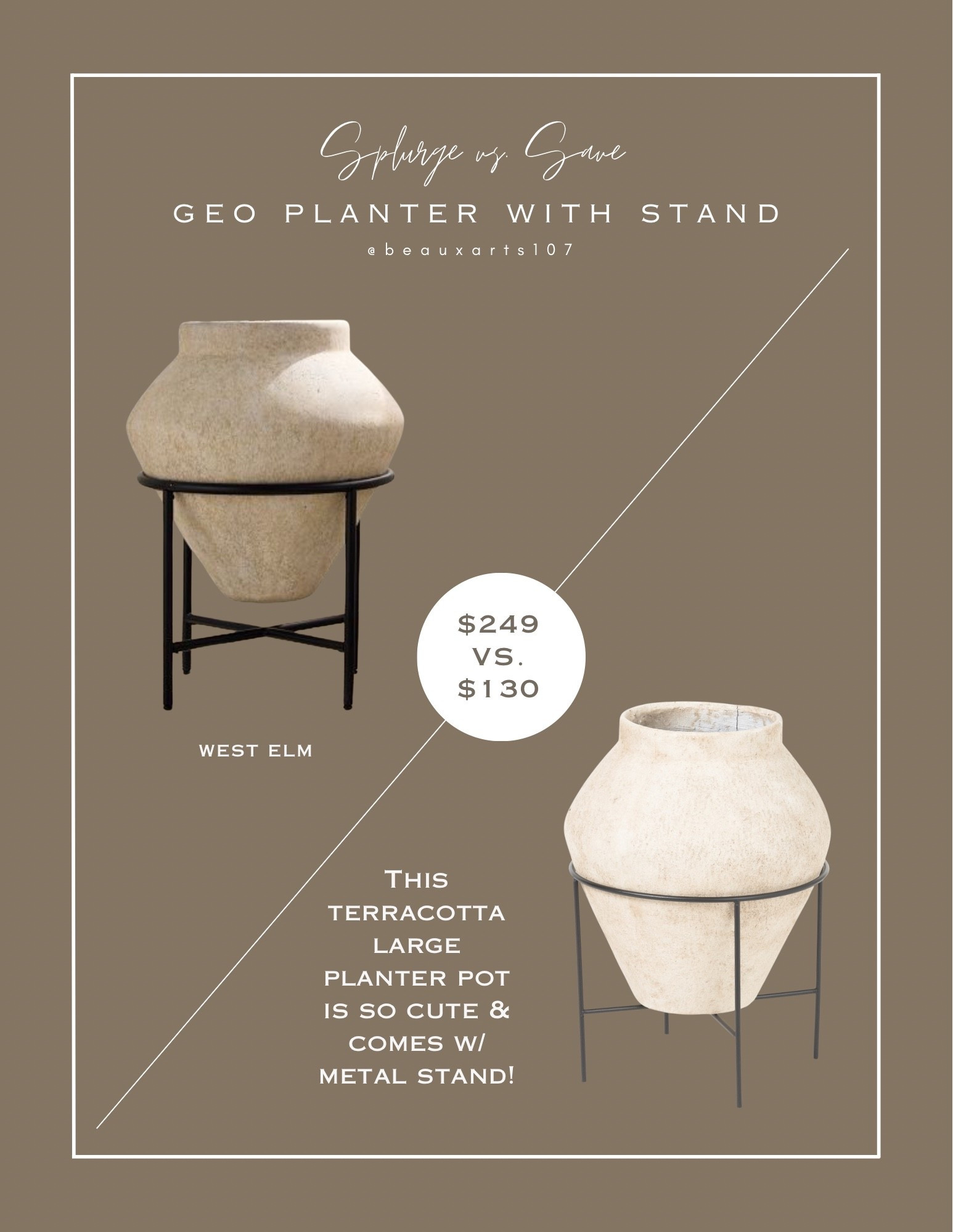 This beautiful west elm planter with stand look for less is so good!!

#LTKHome #LTKSaleAlert #LTKStyleTip