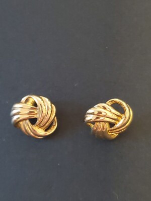 Gold Tone, Knot, Vintage 90s Earrings  | eBay | eBay US