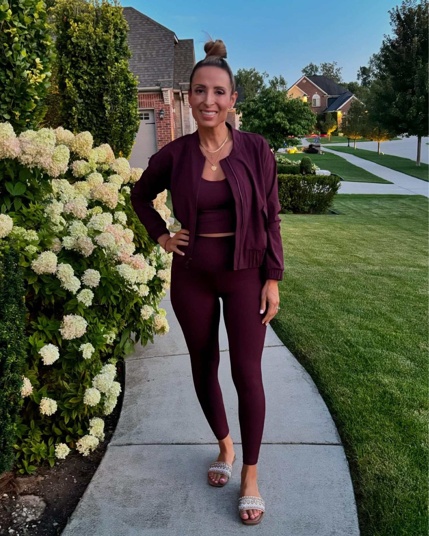 Loving this Merlot Color in all things fabulous at @somaintimates 
Perfect Fall Outfit ❤️

Shop my LTK for 🔗 or Comment “SHOP” & I’ll send over …

#sparklewithsofia #fallstyle #loungewear #bomberjacket #leggings #weekendlooks #cozyvibes #ltkfashion #ltkstyletip #foryourpage