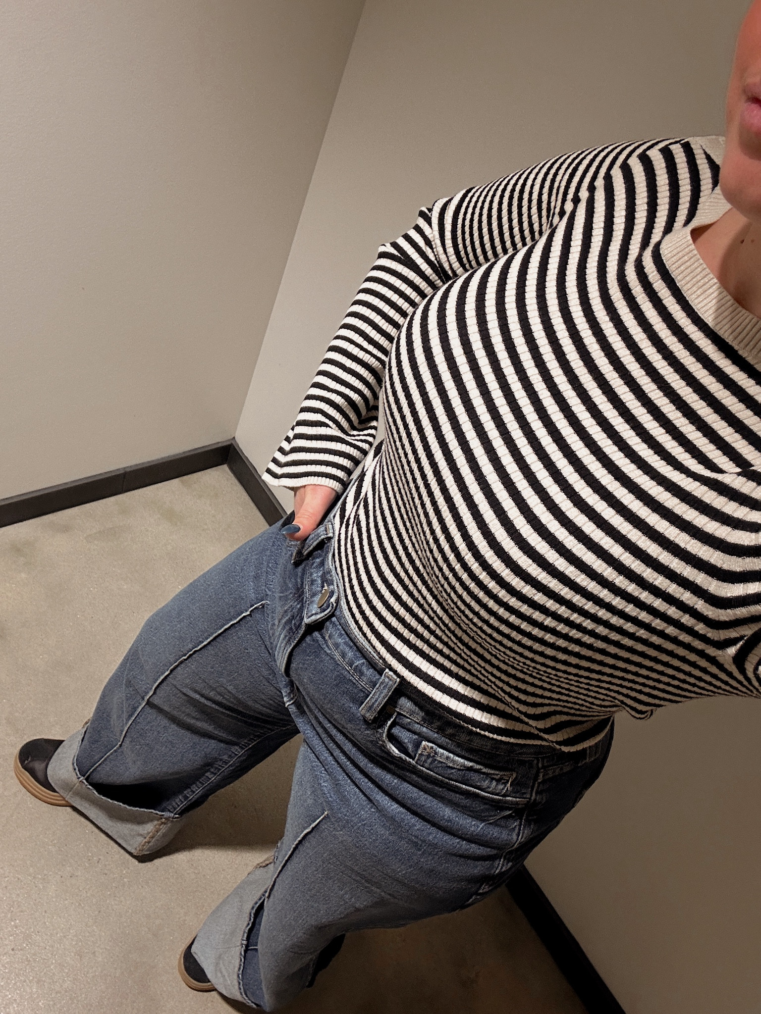 Love this casual workwear ootd— sweater is perfect, wearing a medium, tts. Jeans I sized up 1 size. Sneakers sized down 1/2 size— use code 25KACEY for 25% off at JCP! 

#LTKSaleAlert #LTKMostLoved #LTKWorkwear