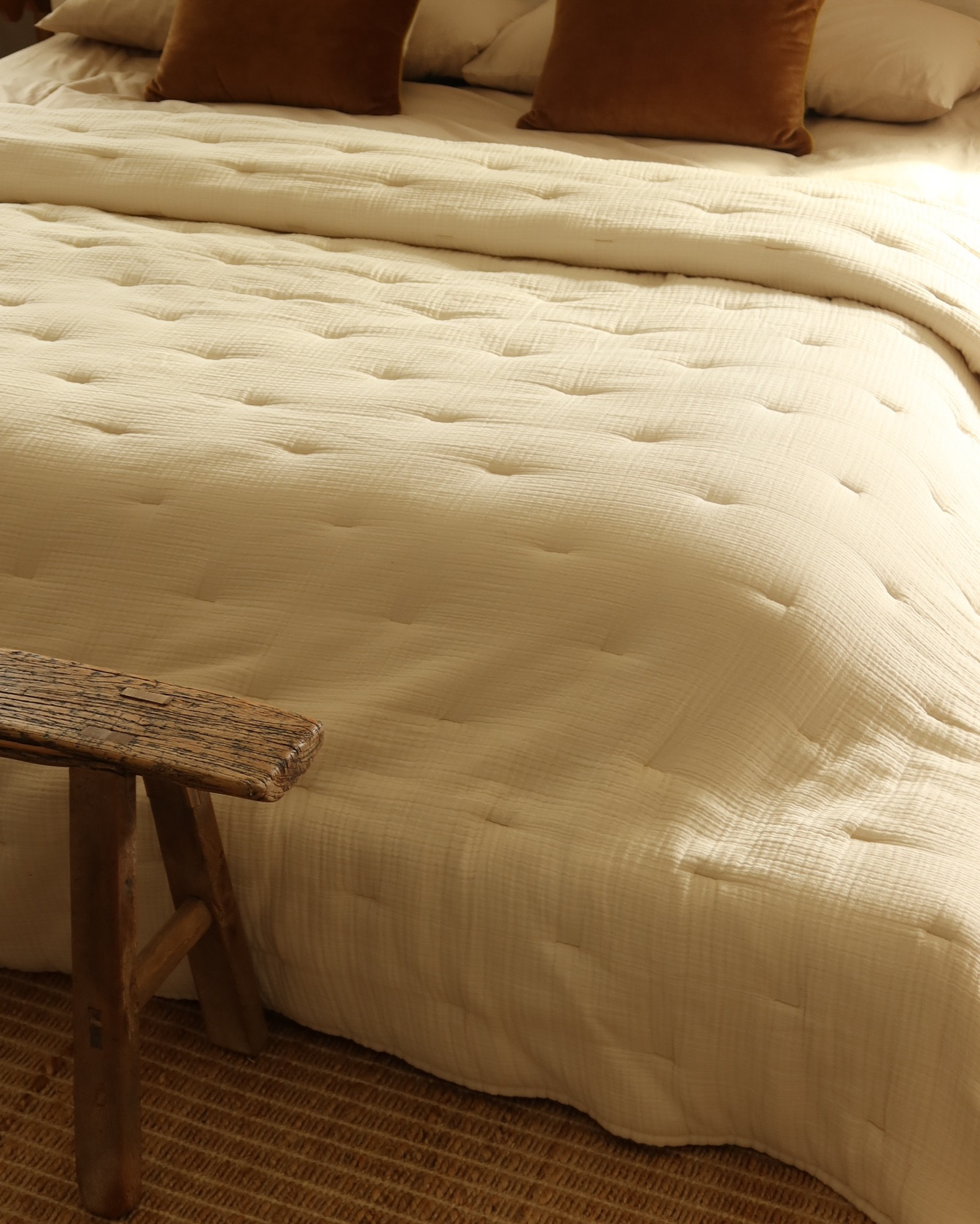 Undyed color quilt the softest coziest quilt you will ever have!!! The best linen bedding 
Beds, nightstand, wooden bench, quilt spring bedding

#LTKSaleAlert #LTKHome #LTKSeasonal