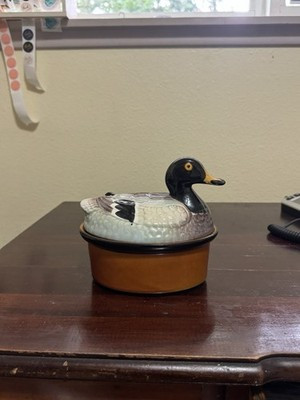 Vintage SECLA Portugal Pottery Ceramic Duck Lidded Covered Casserole | eBay US