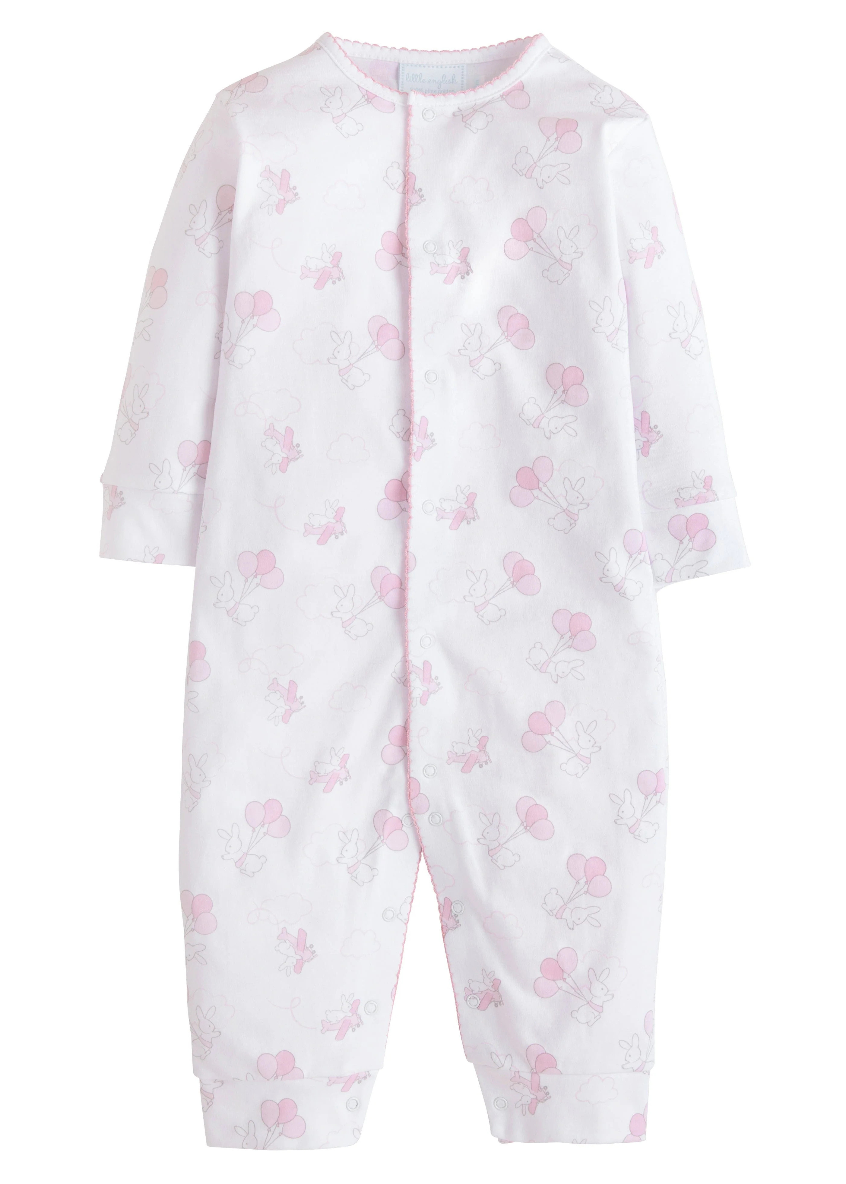 Printed Romper - Pink Flying Bunny | Little English
