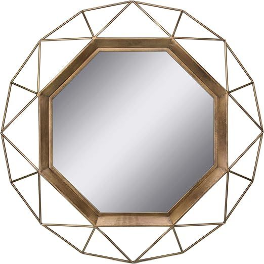Stonebriar SB-6137A Gold Geometric Wall Mirror, 30 x 30 | Amazon (US)