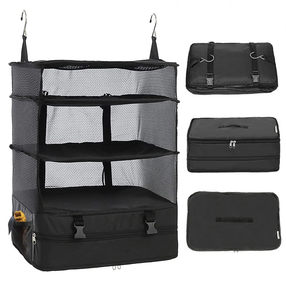 Hongmeru Portable Hanging Travel Shelves Packing Cubes for Suitcases Organizer Luggage Organizers... | Amazon (US)