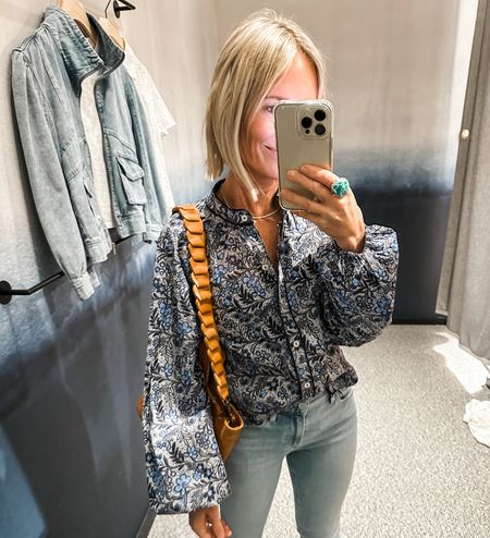 Spring outfit, cute top, jeans, leather bag on sale
Wearing my true size, extra small in top, sized up to 25 in this straight leg jeans 

#LTKsalealert #LTKitbag #LTKstyletip