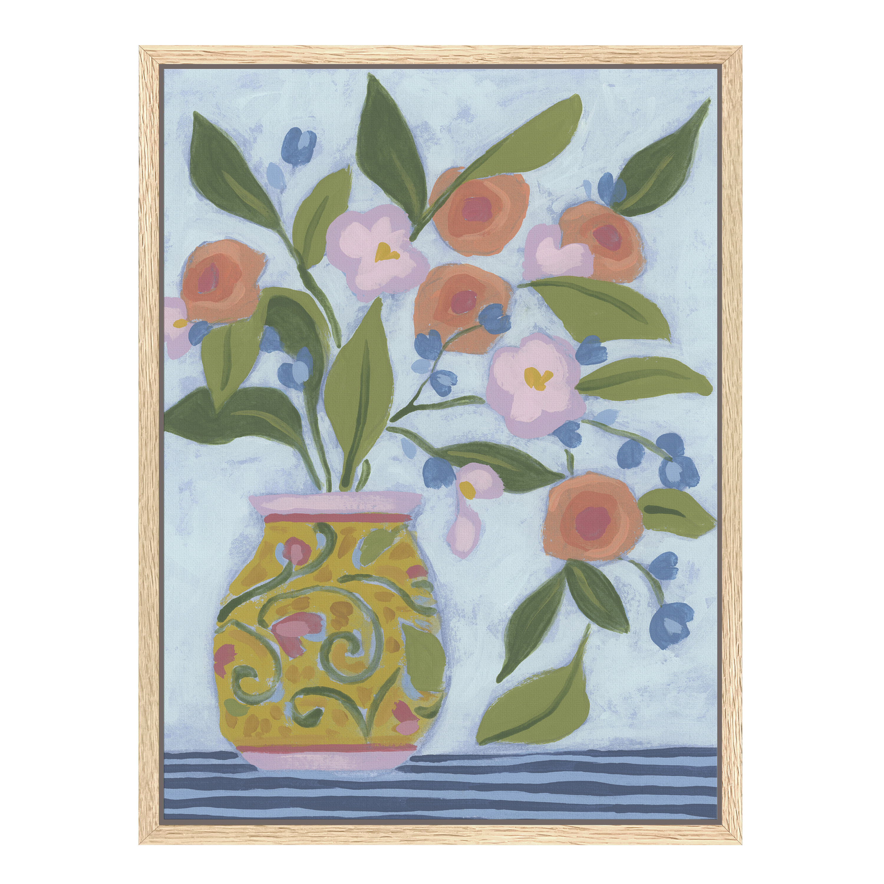 Bouquet Vibes by June Erica Vess Framed Canvas Wall Art | World Market