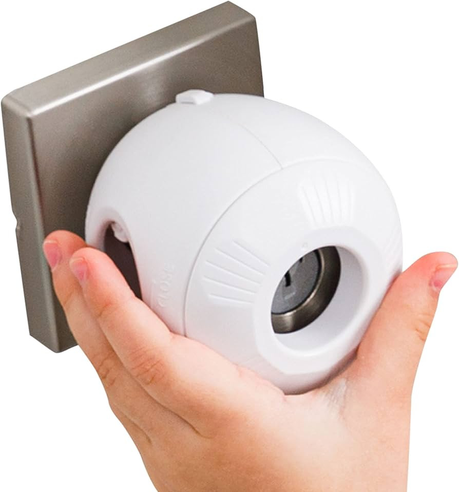 Child Safety Door Knob Cover (4 Pack) Hard-to-Remove Dual-Lock Door Handle Covers for Kids - Reus... | Amazon (US)