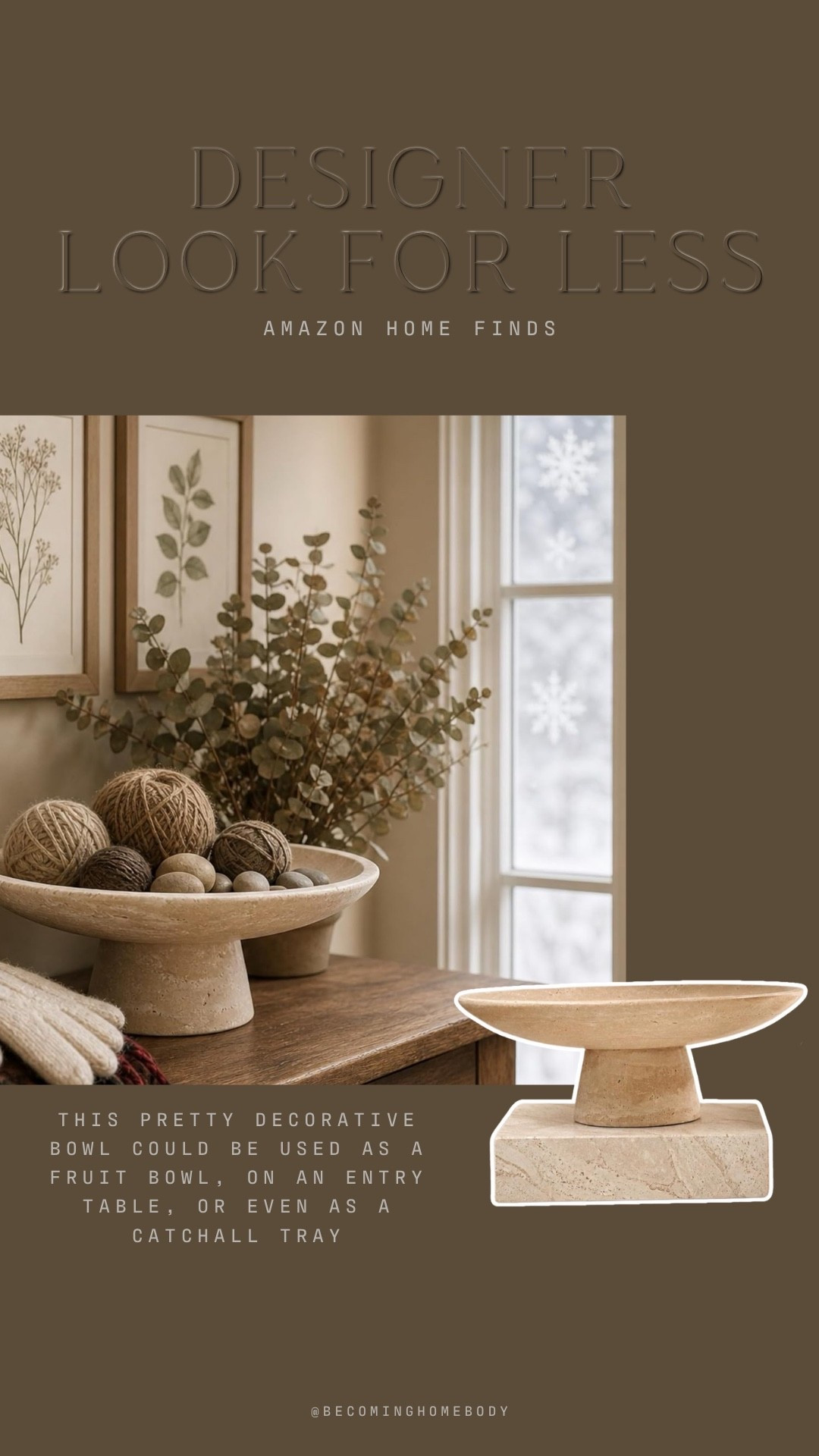 Amazon designer look-for-less: this pretty, neutral, decorative bowl 🤍

#LTKHome