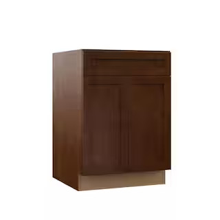 Hampton Bay Designer Series Soleste Assembled 24x34.5x23.75 in. Base Kitchen Cabinet in Spice B24... | The Home Depot
