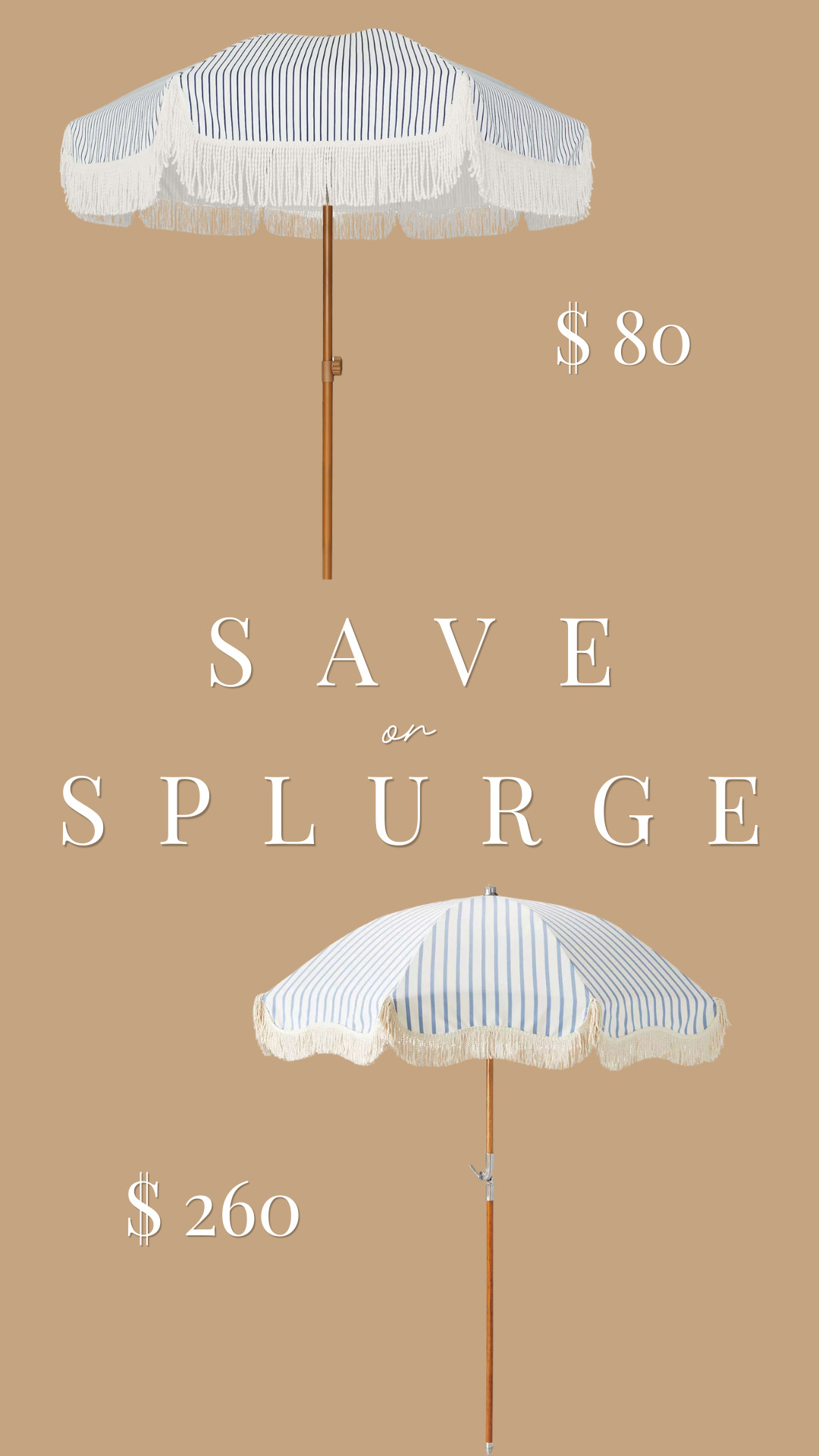 Save or Splurge Outdoor Umbrella!

outdoor decor #Amazon #SerenaandLily 

 #LTKHome #LTKSaleAlert