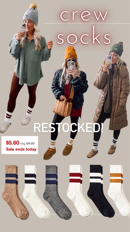 My everyday crew socks from Target are back in stock and on sale. Great stocking stuffers 

#LTKCyberWeek #LTKsalealert #LTKGiftGuide