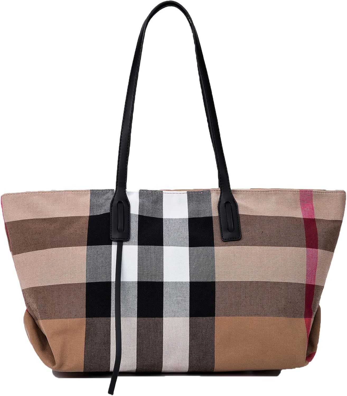 Womens Tote Handbag Large Capacity Roomy Canvas Bag,Ladies Crossbody Shoulder Bags Hobo Tote Bag ... | Amazon (US)