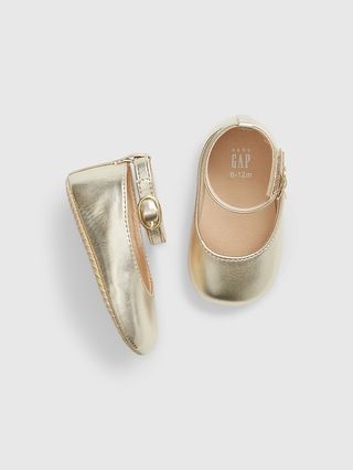 Baby Metallic Ballet Slippers | Gap (US)