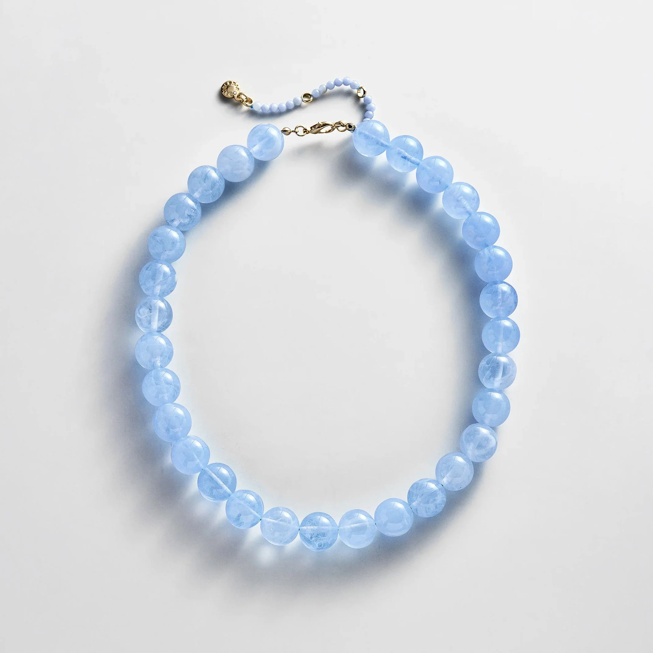 Mini Jane Beaded Necklace - Soft Blue | BaubleBar