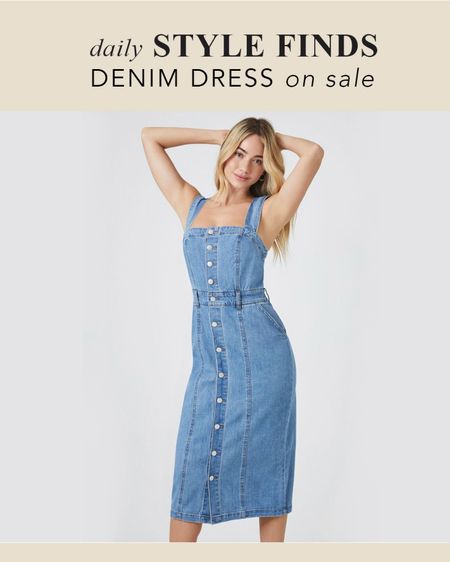 Denim Button-Front Midi Dress #cowboy #western #festival

#LTKFestival #LTKover40 #LTKsalealert