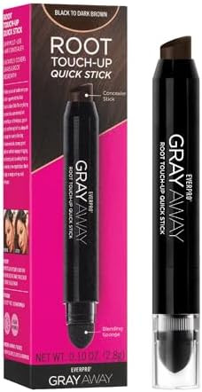 EVERPRO Gray Away Root Touchup Quick Stick, Black/Dark Brown, 0.1 Oz | Amazon (US)