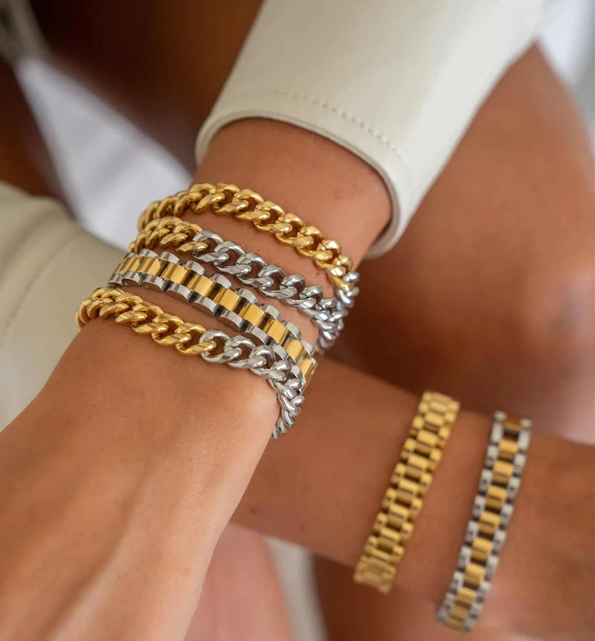 Rolly Two Tone Bracelet | BRACHA