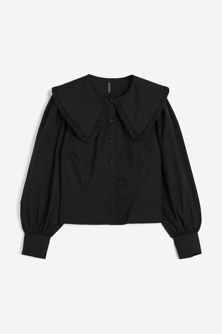 Poplin Blouse with Collar | H&M (US + CA)