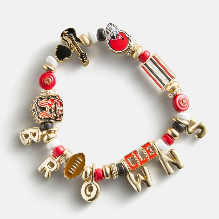 NFL Beaded Charm Bracelet - Cleveland Browns | BaubleBar