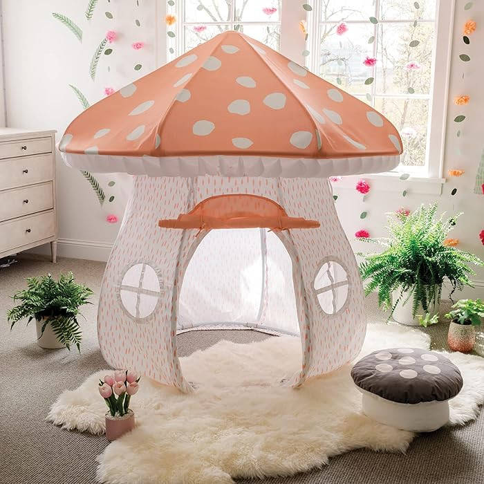 MindWare Mushroom Playhouse Tent – Kids Indoor Tent, Reading Corner, Kids Playroom or Classroom... | Amazon (US)