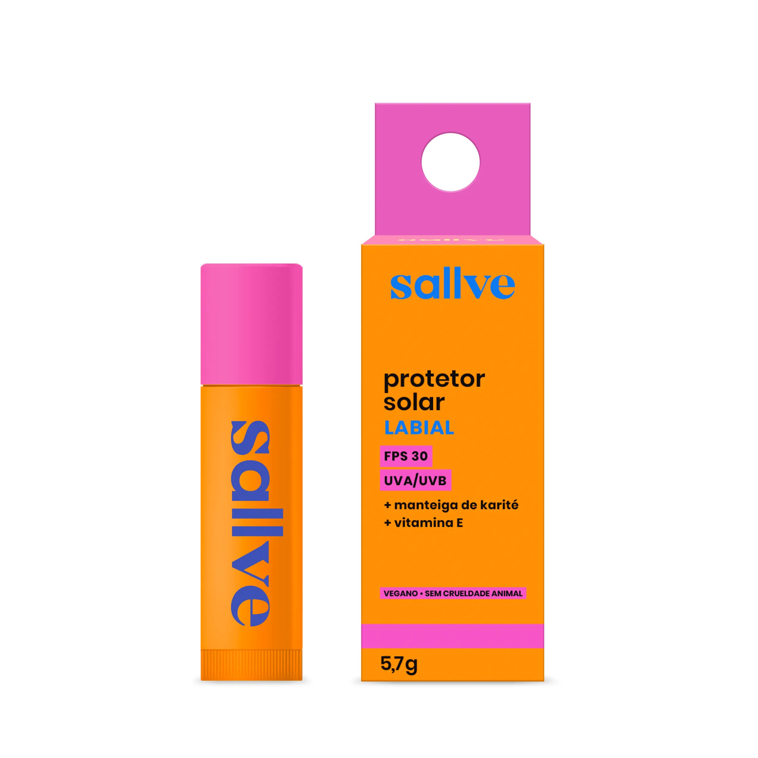 Protetor Solar Labial Sallve Fps 30 5,7G | DrogaRaia (BR)