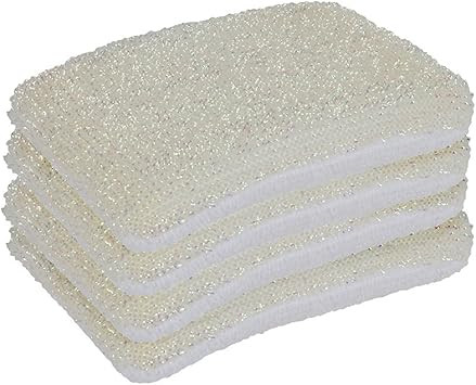 Sophisti-Clean Stainless Steel Multipurpose Cleaning Sponges, Dual-Sided Sponges, White, Pack of ... | Amazon (US)