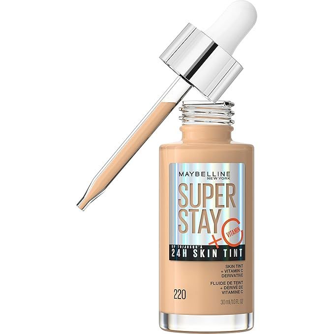 Maybelline Super Stay Up to 24HR Skin Tint, Radiant Light-to-Medium Coverage Foundation, Makeup I... | Amazon (US)