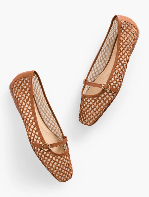 Sloan Mary Jane Raffia Flats | Talbots