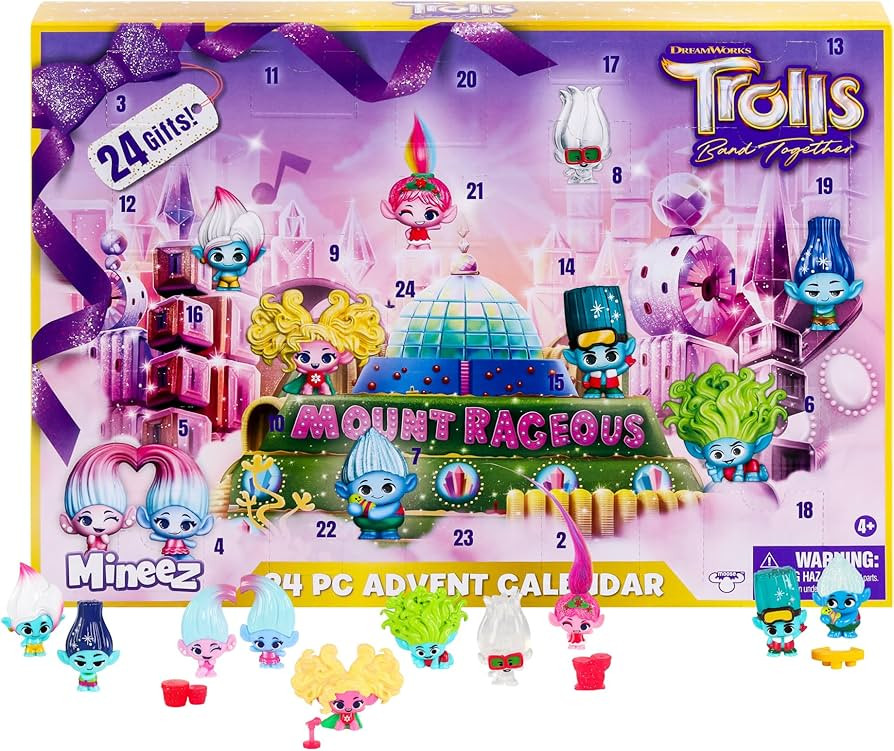 DreamWorks Trolls Band Together Mineez 24 pc Holiday Advent Calendar | Amazon (US)