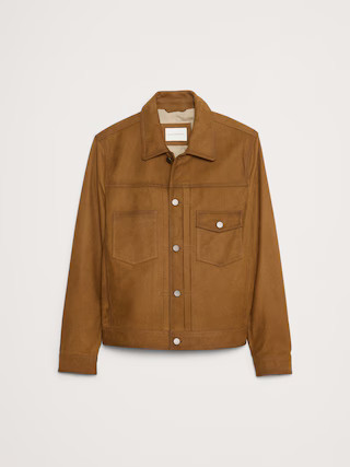 Nubuck Leather Trucker Jacket | Banana Republic (US)