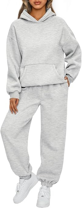 AUTOMET Womens 2 Piece Outfits Lounge Hoodie Sweatsuit Sets Plus Size Fall Fashion Clothes Airpor... | Amazon (US)