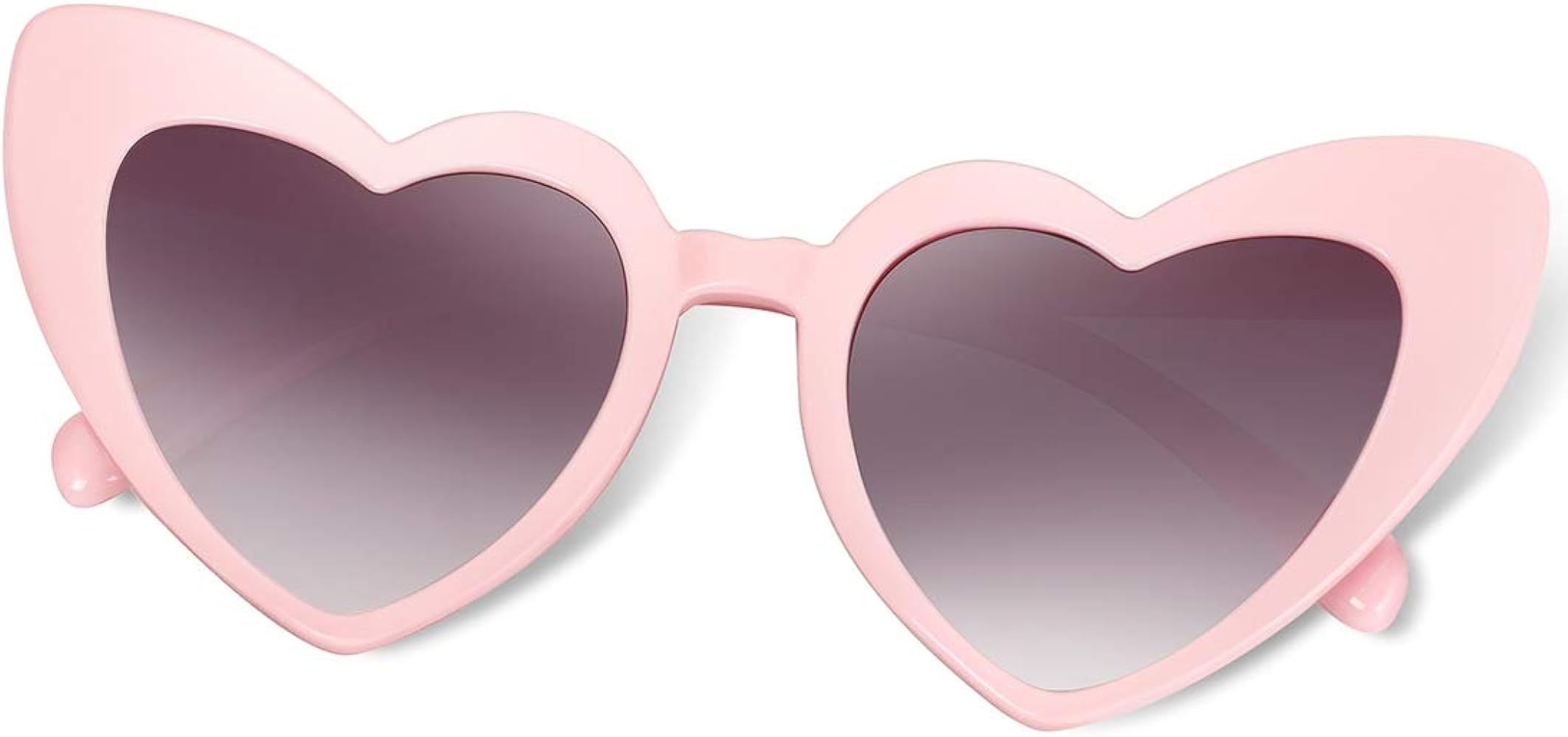 Heart Shaped Sunglasses for Women Girls Ladies Vintage Goggle Mod Sun Glasses Shades | Amazon (US)